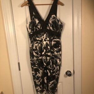 Donna Ricco New York Womens Print‎ Babydoll Cocktail Dress Sz 10 Y2K Knee Length